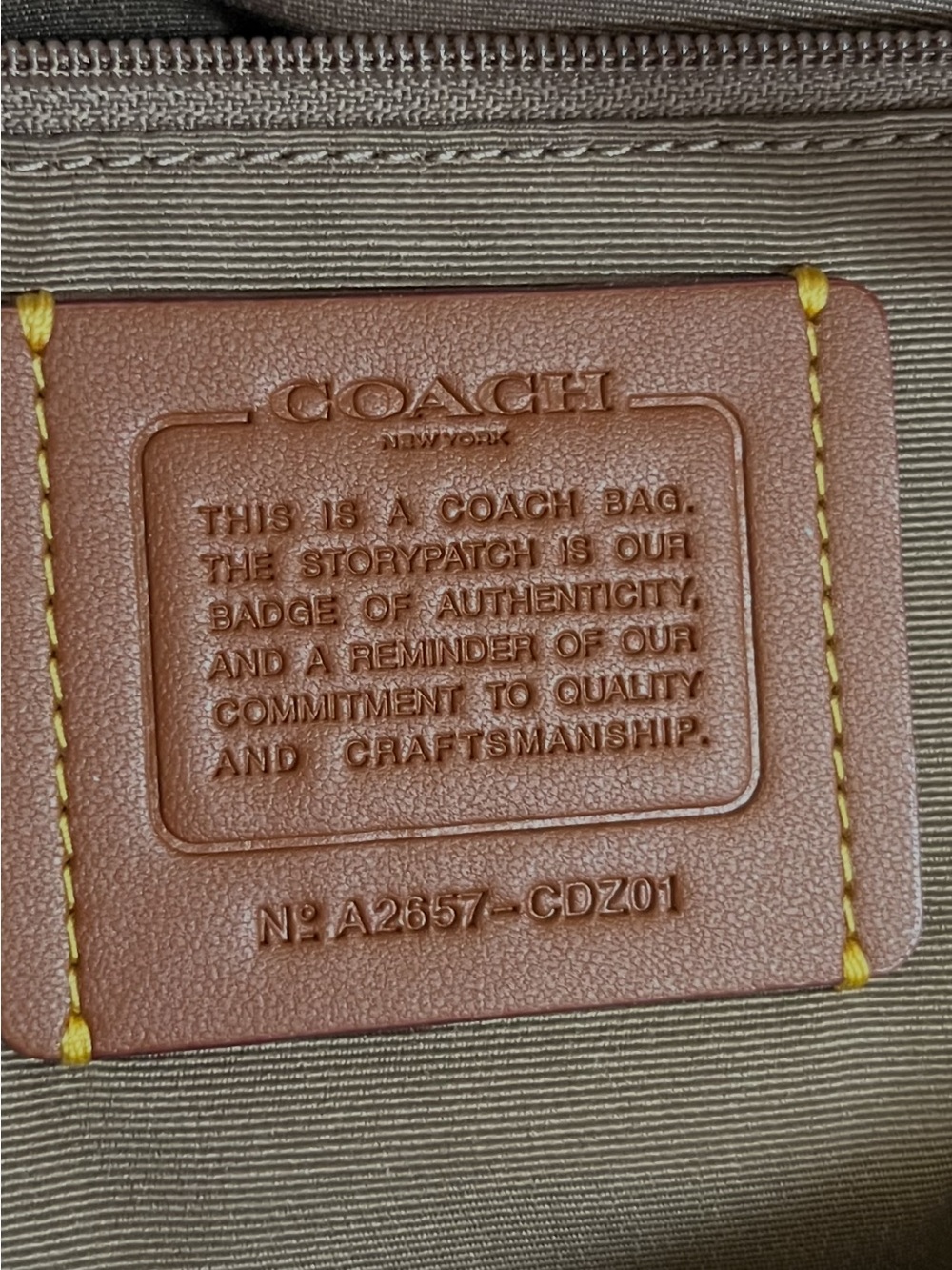 Coach Rowan Floral Embroidery Satchel Oak Color - Picture 7 of 10
